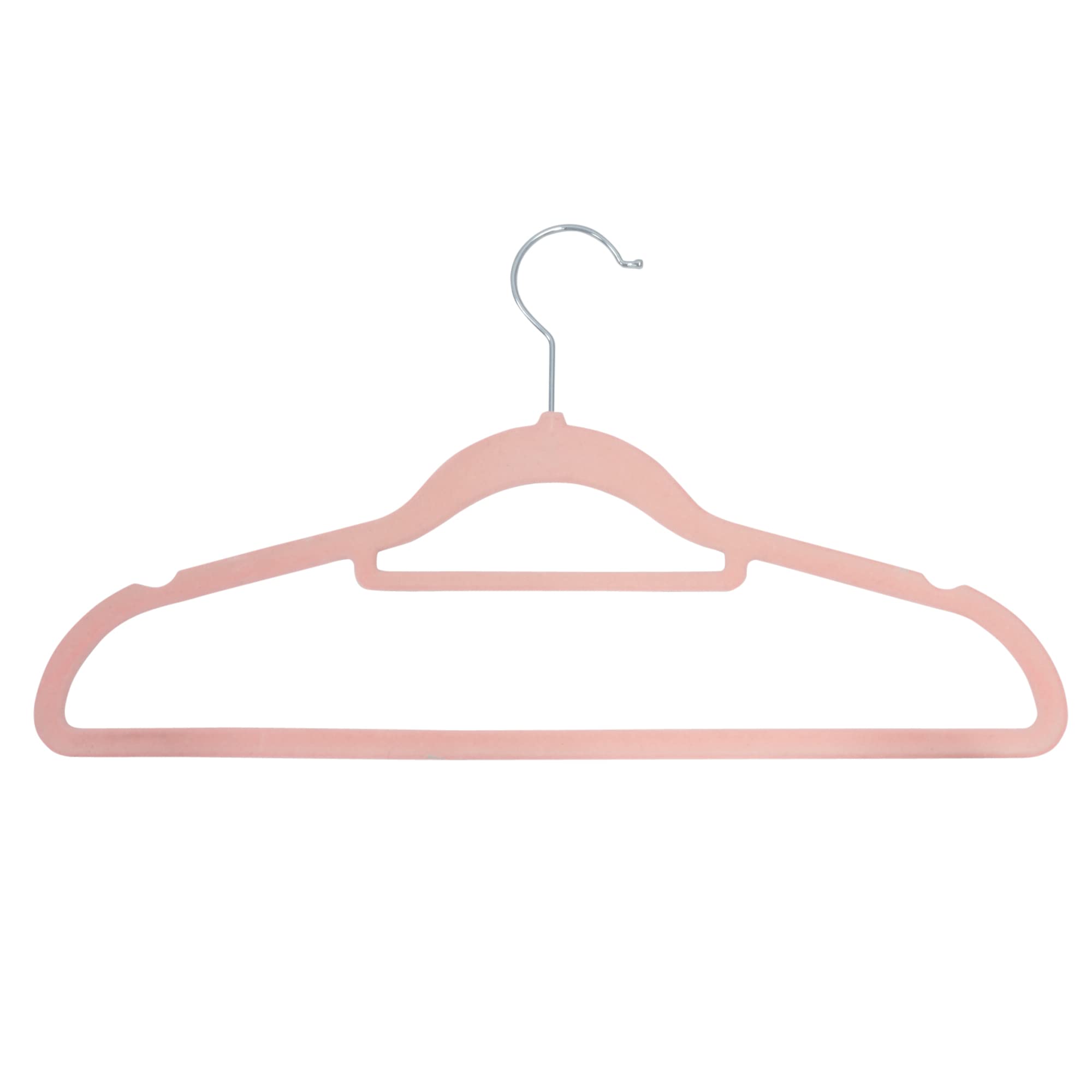 Sasha Morel Velvet Coat Hangers - 20 Pack Non-Slip Space Saving with Swivel Hooks | Pink 7