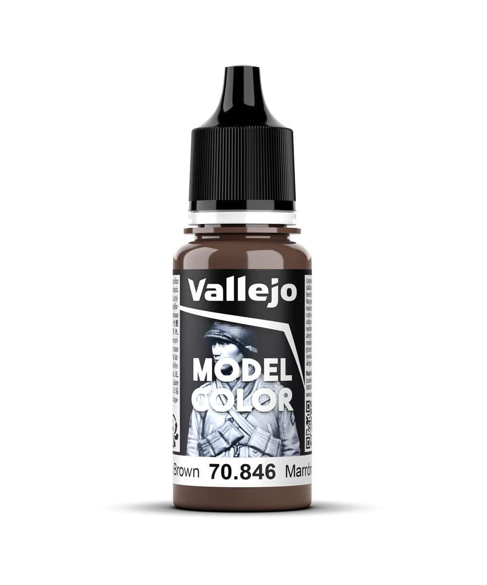Vallejo Model Color Acrylic Paint - Mahogany Brown | Waterbased | 17 ml Eyedropper Bottle 1
