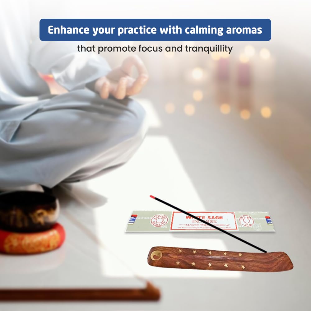 1ABOVE White Sage Incense Sticks (3x15g) with Holder | Promotes Relaxation & Meditation 5