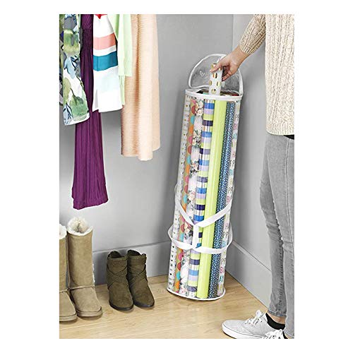 RAM ONLINE Cylinder Gift Wrap Storage Bag - Clear, Space-Efficient, Holds Up to 30 Rolls 8
