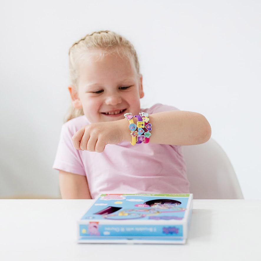 Totum Peppa Pig Jewellery Craft Set - Make 3 Bracelets with 18 Charms | Ages 3+ 7