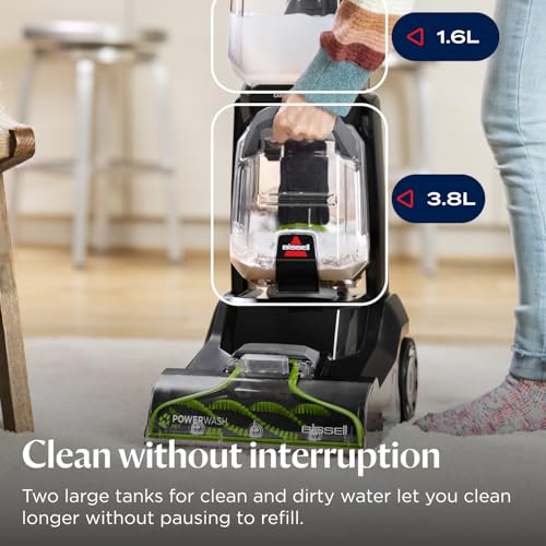 BISSELL PowerWash Pet Carpet Cleaner - 600W Suction | Lightweight Under 8kg | Two-Tank System 10