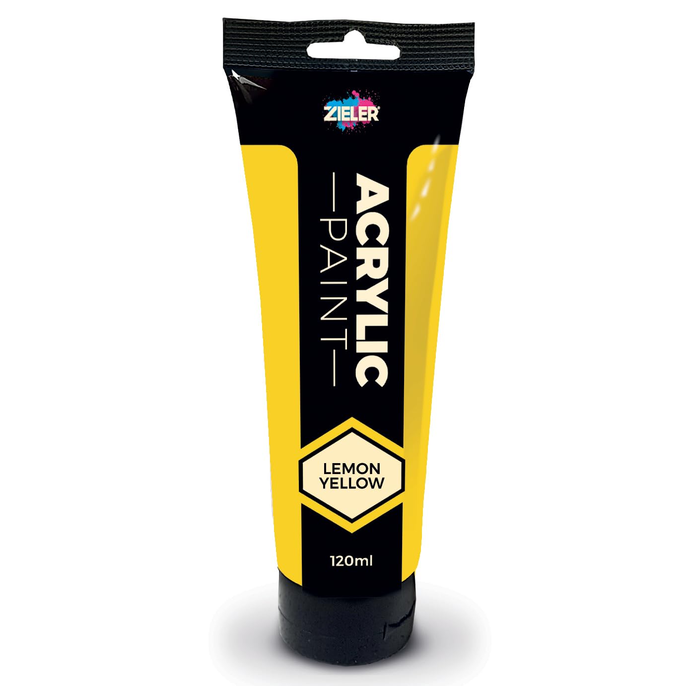 Zieler Acrylic Paint - Lemon Yellow | Medium Body | Non-Toxic | 120ml Tube 1