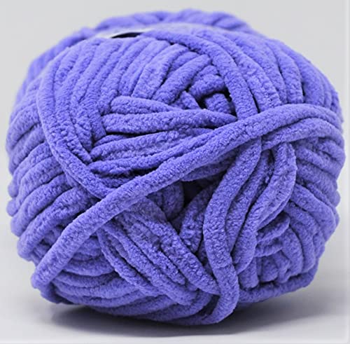 Hello Love Super Bulky Yarn - 100g Polyester Chenille in Grape Color | 65m Length 2