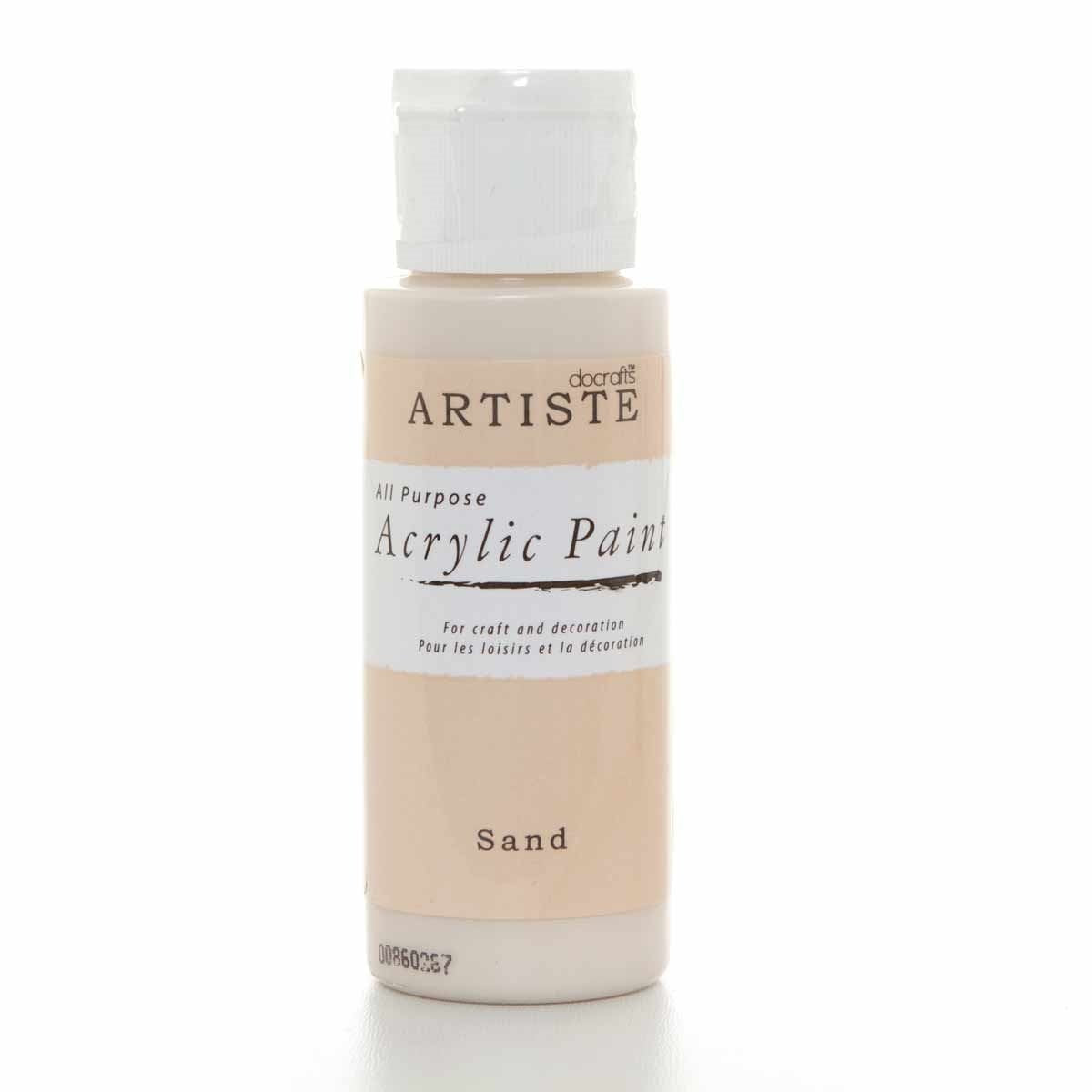 DOCRAFTS ARTISTE Acrylic Paint - Sand Color | 59ml (2Oz) Quick-Drying Liquid 1