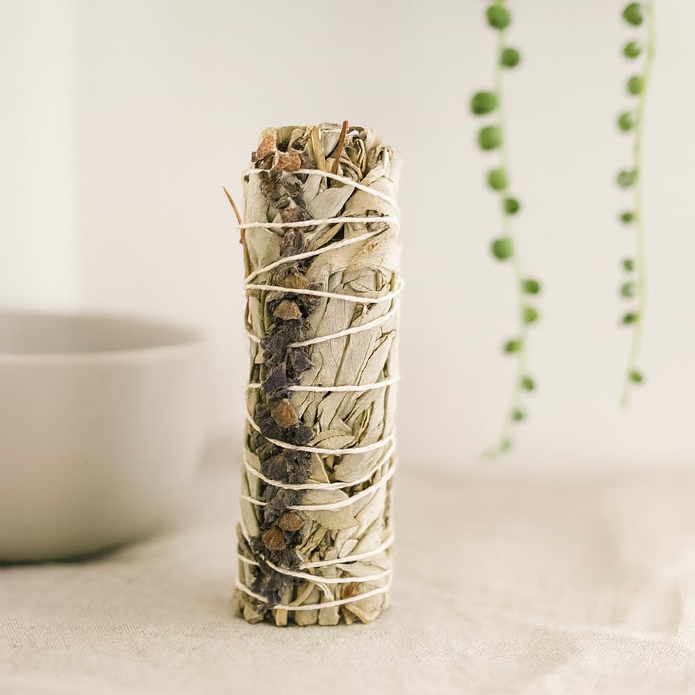 VIE White Sage and Lavender Smudge Stick - Energy Renewal & Purification | Pack of 1 3