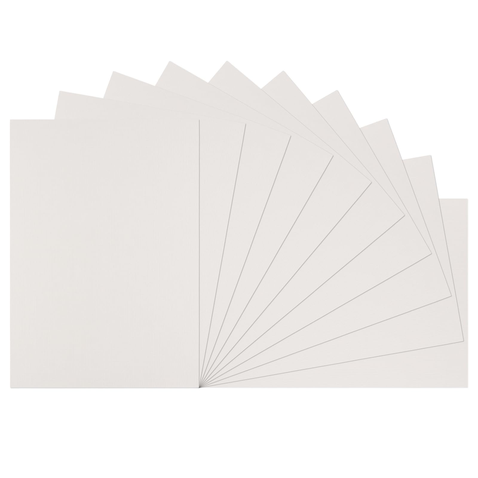 Vaessen Creative Florence Linen Cardstock - 10 Sheets A4 250 GSM Off-White 3