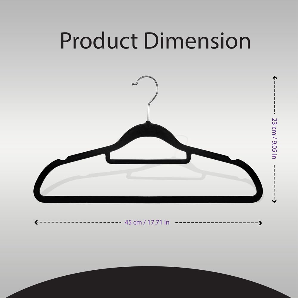 ANSIO Velvet Hangers - 10 Pack Non-Slip Ultra Thin Clothes Hangers with Tie Bar | Supports 5kg 3