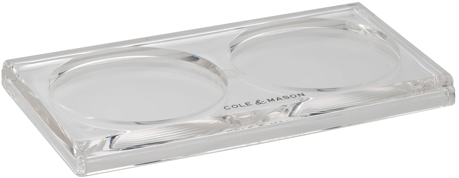 Cole & Mason Ramsgate Clear Acrylic Mill Tray for Salt, Pepper, Oil & Vinegar Mills | 157x95x13mm 1