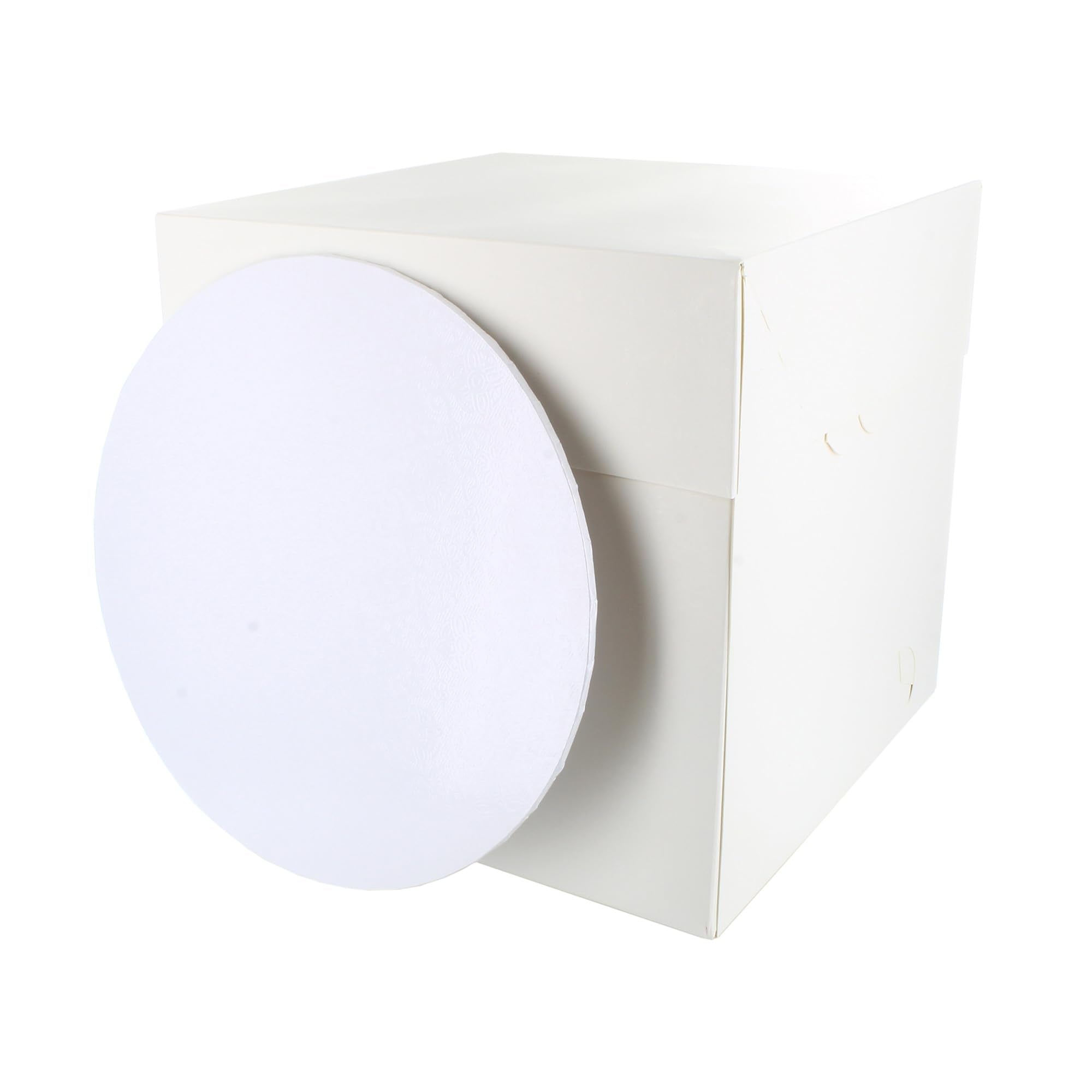 Culpitt Tall Cake Box & White Cake Board Set | 8x8x8 Inch Square Tall Box for Tiered Cakes 6