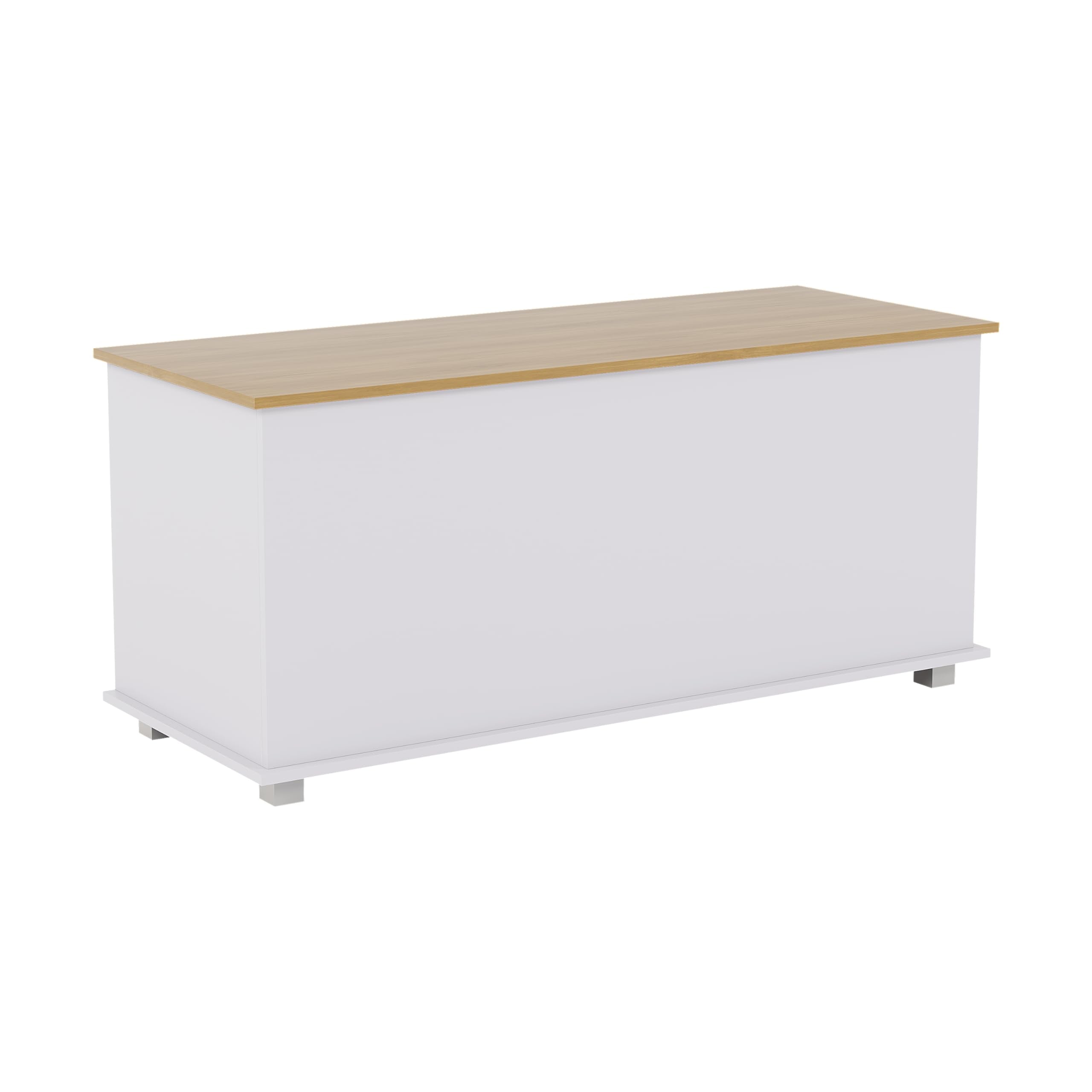 Vida Designs Arlington Storage Ottoman - Spacious Storage | Wood Construction | White Finish | 100x40x48cm 8