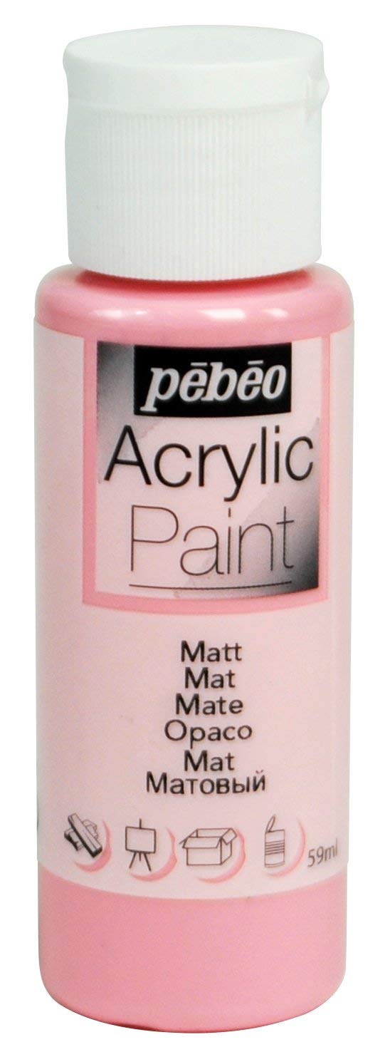 PEBEO Acrylic Paint - Fluid & Opaque Matte Pink | 59 ml | Permanent on Wood, Paper, Canvas 1