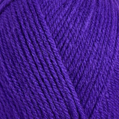 Utopia Crafts Aran Yarn - 100% Acrylic, 100g Ball | Jewel Purple | Vegan Certified 2