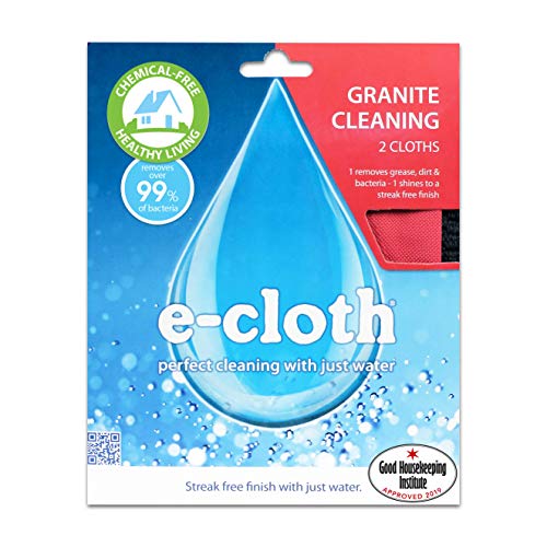 E-Cloth Granite & Stone Cleaning Pack - 1 Microfibre Cleaning Cloth & 1 Polishing Cloth | 2 Cloth Set 2