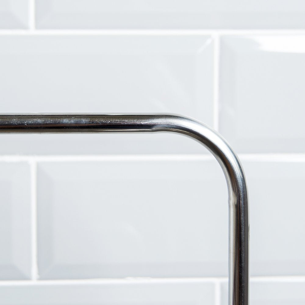 Bath Vida 3-Tier Free Standing Towel Rack - Curved Rails, Chrome Stainless Steel 5