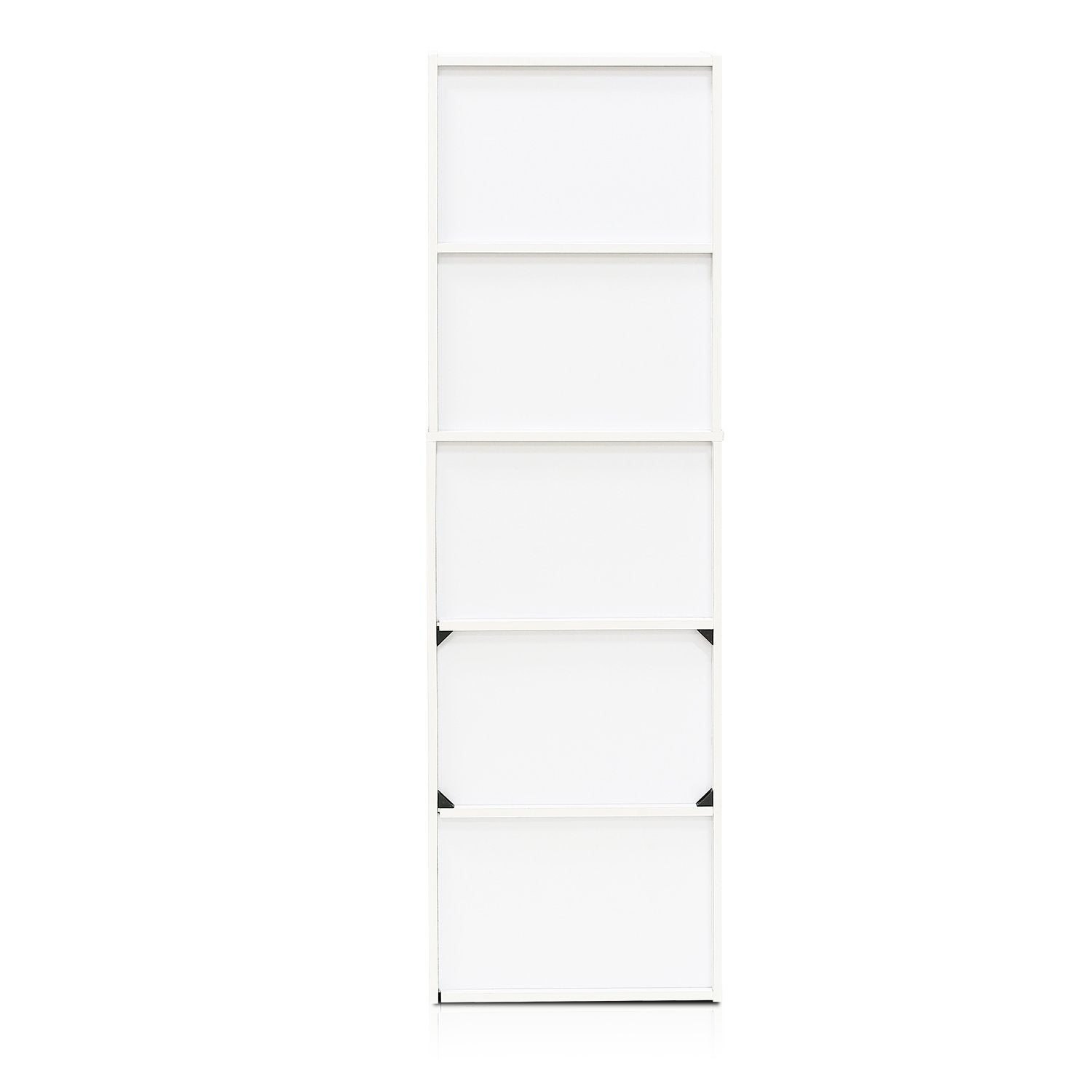 Furinno Luder 5-Tier Bookcase - White, Space Saving, Freestanding Storage Organizer | Engineered Wood 9