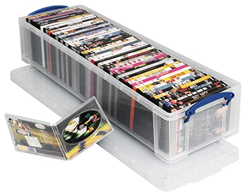Really Useful Box Plastic Storage Box - 22 Litre Capacity, Clear, Pack of 2 3