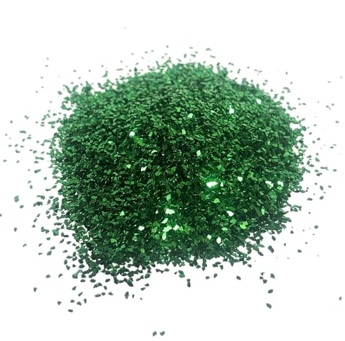Glitterexpress Chunky Green PVC Glitter - 250g Shaker for Crafts & Walls | 1mm 040hex 4