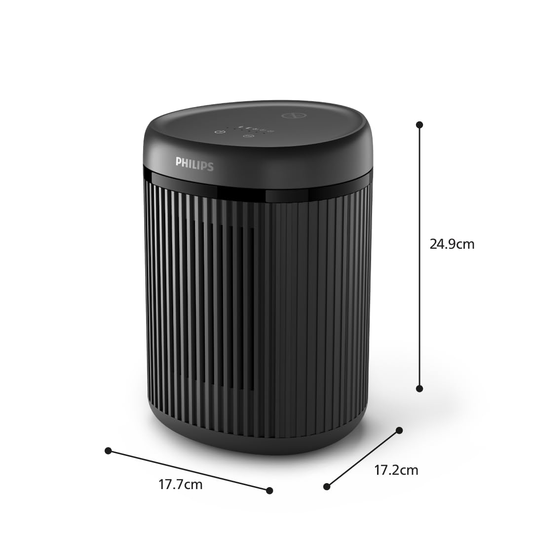 Philips 2000 Series Compact Ceramic Fan Heater – Rapid 2-Second Heat | 1500W Max Power | Ultra-Quiet 24dB(A) 9