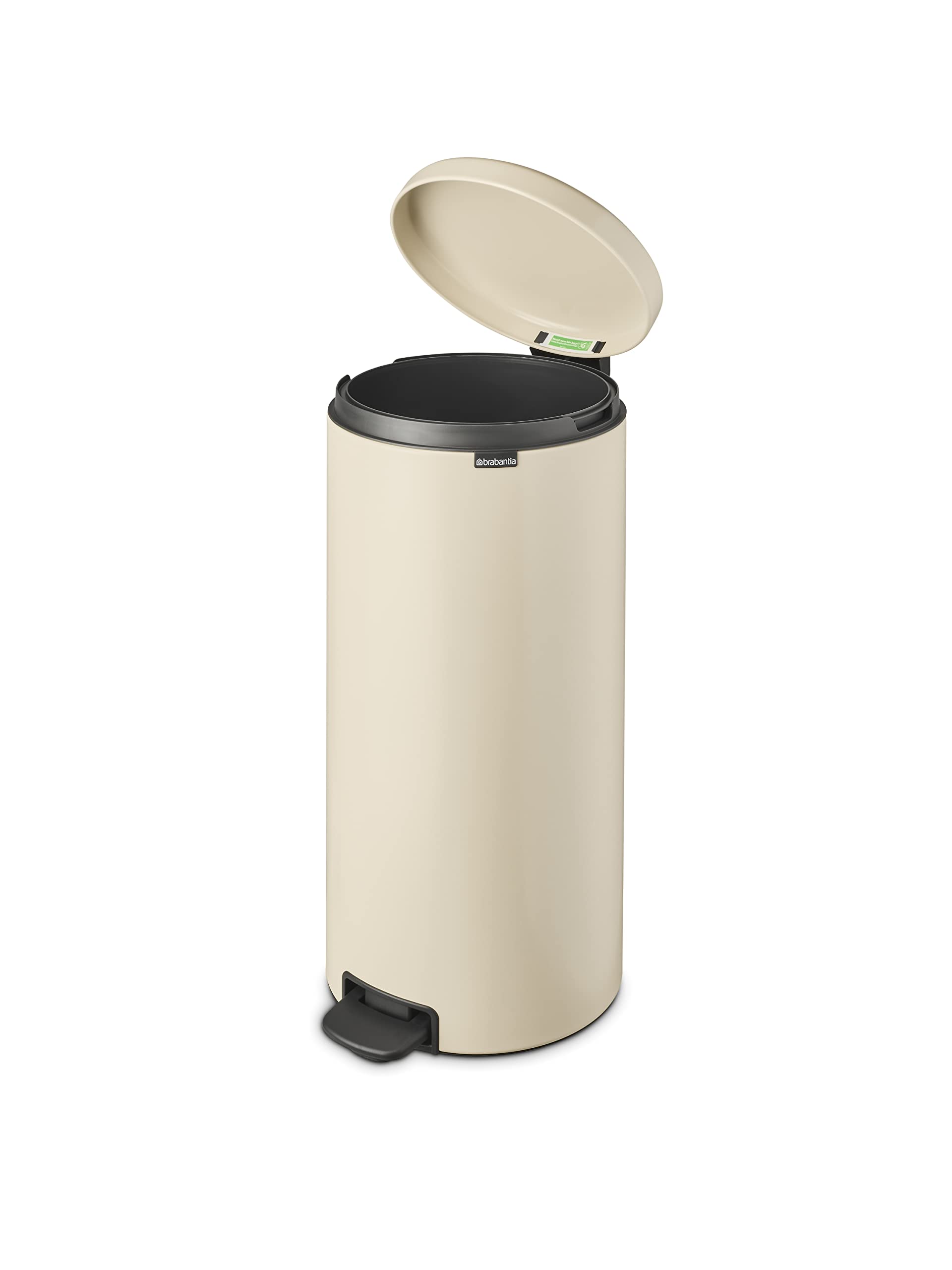 Brabantia NewIcon Pedal Bin - 30L Kitchen Waste Bin | Soft Beige | Soft Closing Lid 4