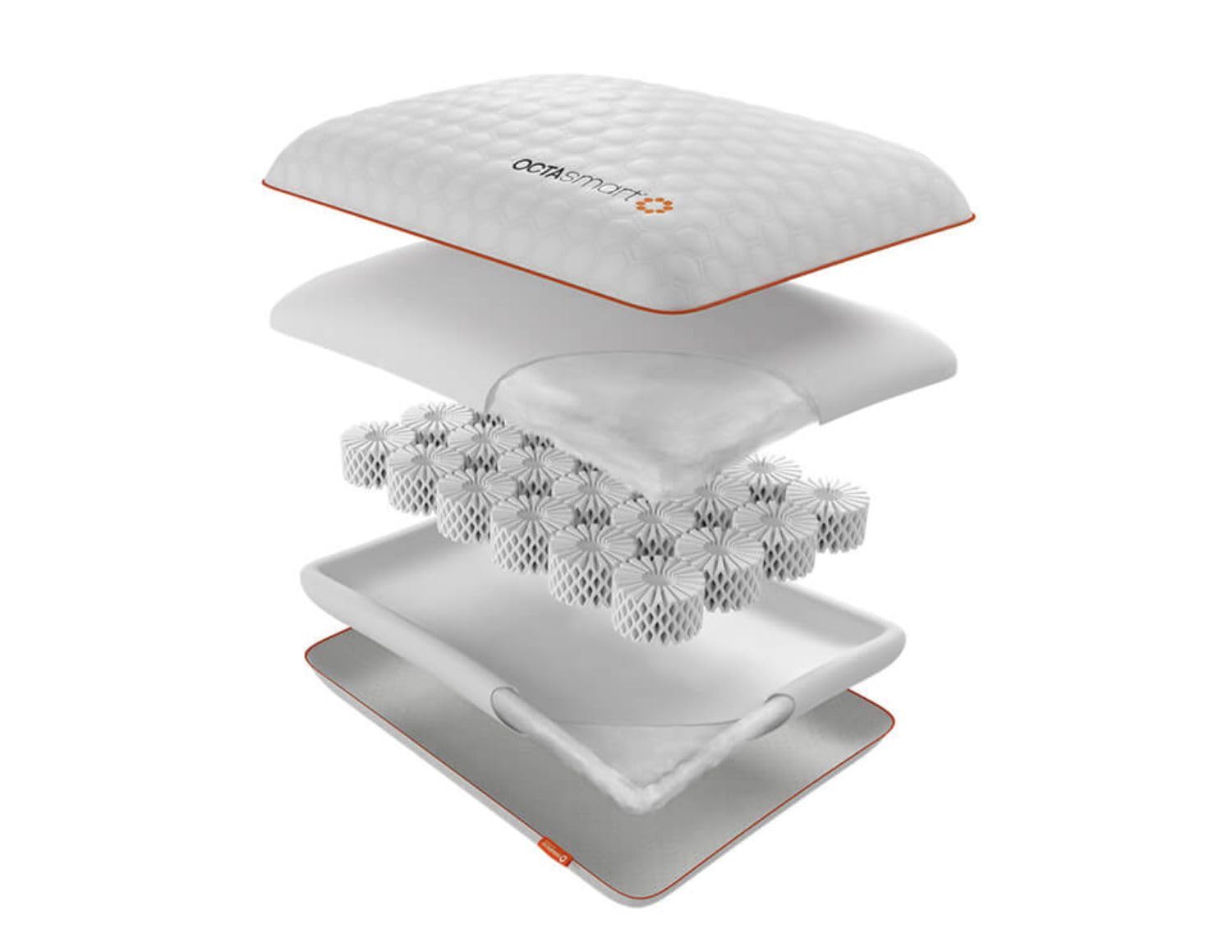 Dormeo Octasmart Standard Pillow - 3D Customized Support | Breathable Polyester | White 3