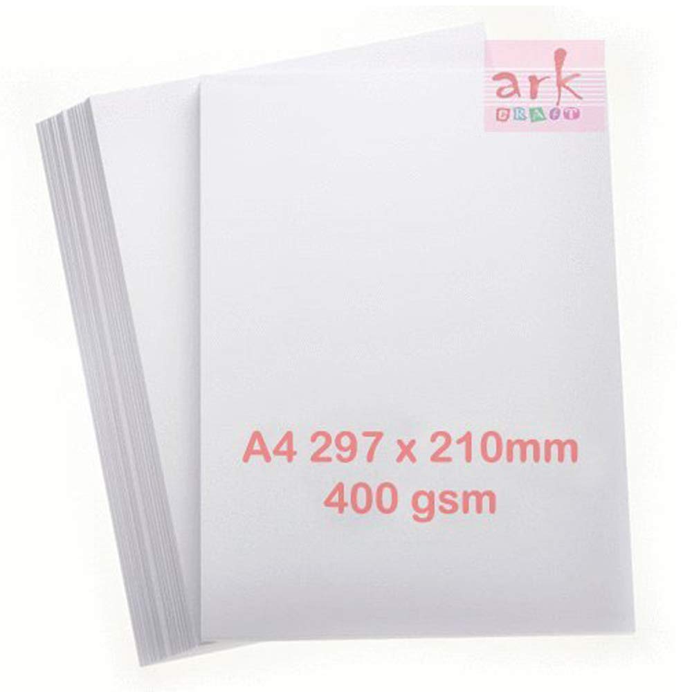 ARK A4 White Card Stock - 400gsm Premium Super Thick Printing Paper | 25 Sheets