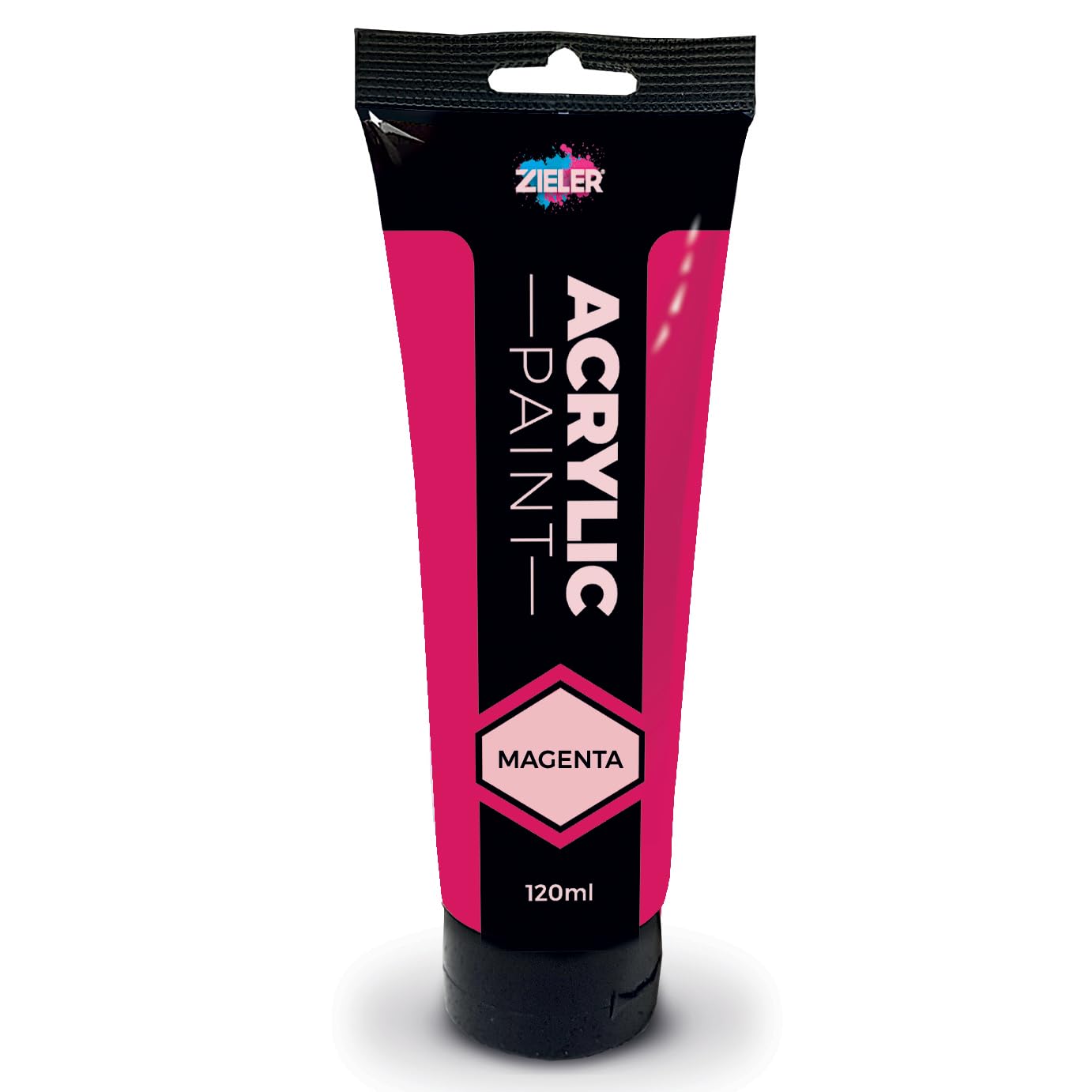 Zieler Acrylic Paint - Vibrant Magenta Color | 120ml Tube | Non-Toxic 1
