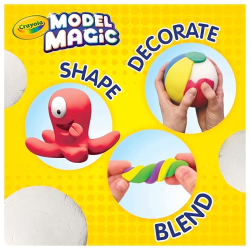 CRAYOLA Model Magic Modeling Compound Bucket - Air Drying | 4 Pack (8 oz each) | White 4