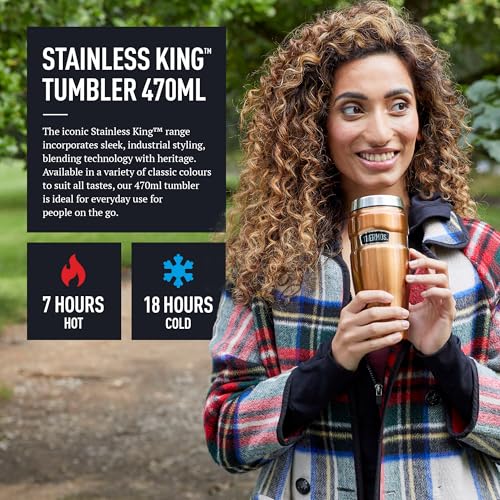 Thermos Stainless King Travel Tumbler - 7 Hours Hot/18 Hours Cold | 470 ml | Midnight Blue