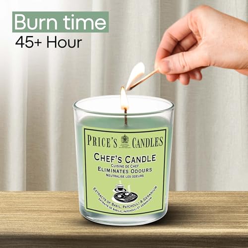 Price's Chef's Jar Odour Eliminating Candle - Basil, Patchouli & Geranium Extracts | 360g Wax 2