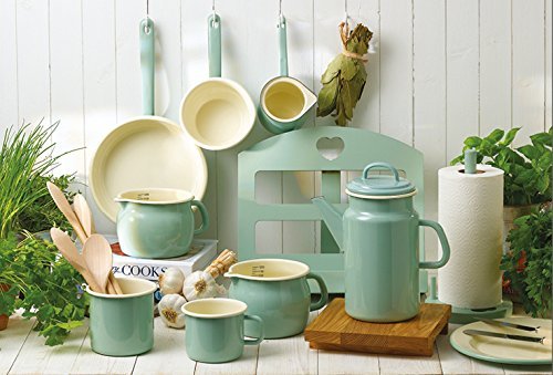 Dexam Vintage Home Turkish Coffee Pot - 0.4L Enamel | Sage Green | Dishwasher Safe 3