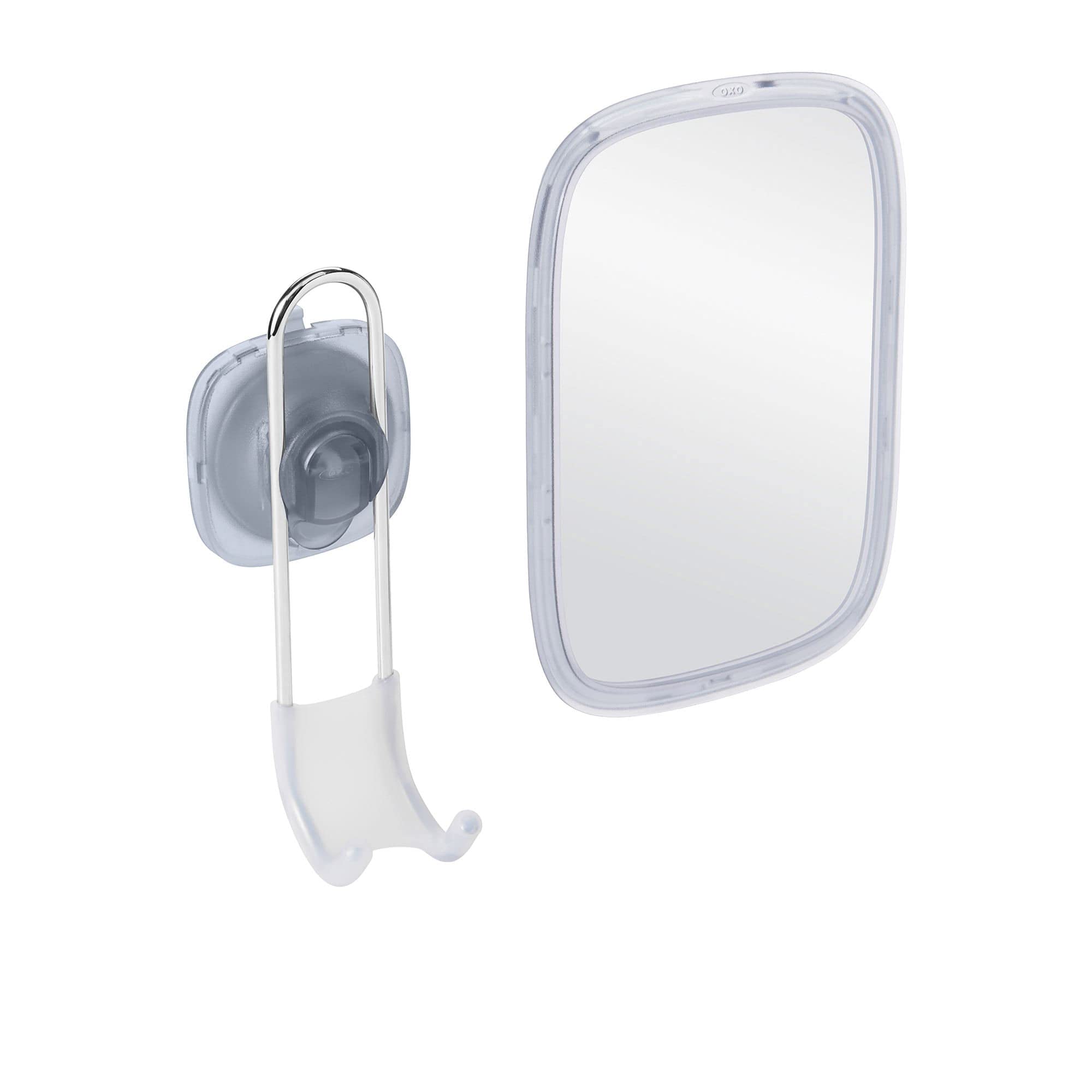 OXO Good Grips StrongHold Suction Fogless Shaving Mirror | 15.2 cm Round | Silver