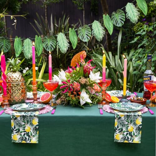 Talking Tables Pack of 20 Lemon Paper Napkins | 33cm x 33cm Tropical Serviettes for Summer Parties 2