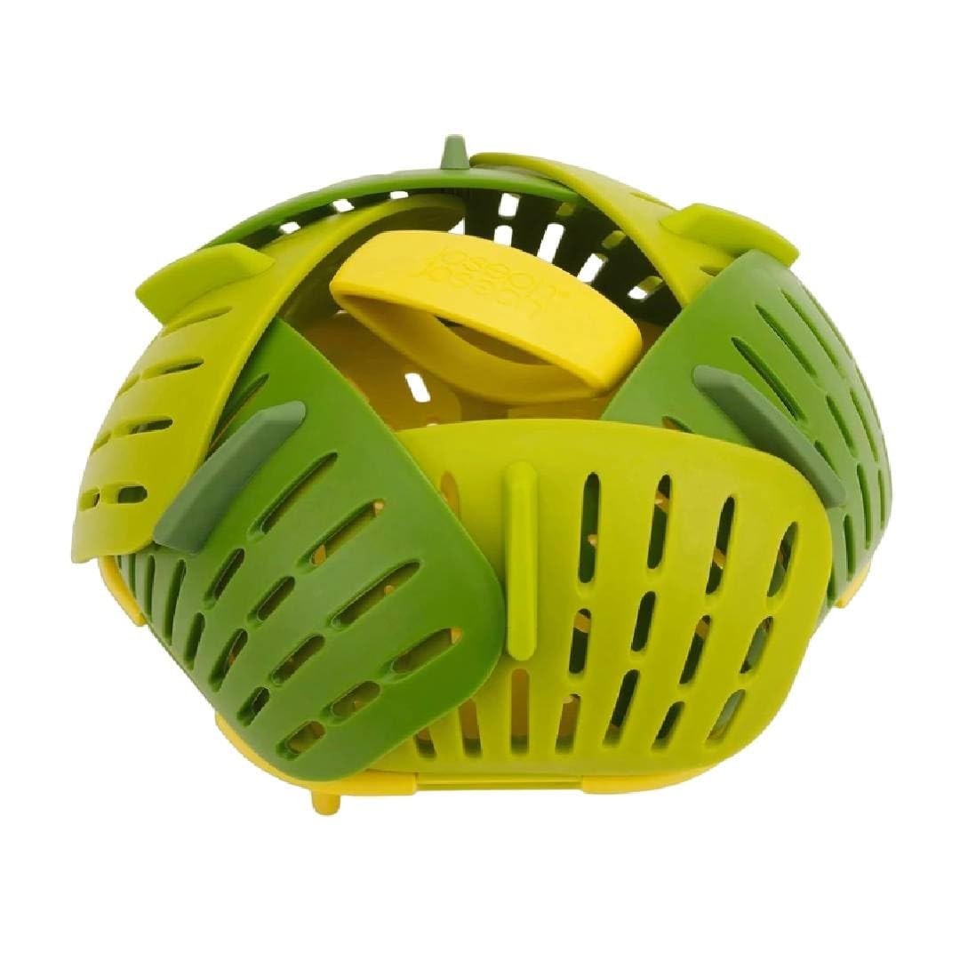 Joseph Joseph Bloom Folding Steamer Basket for Vegetables | Compact Storage | Green Plastic 1