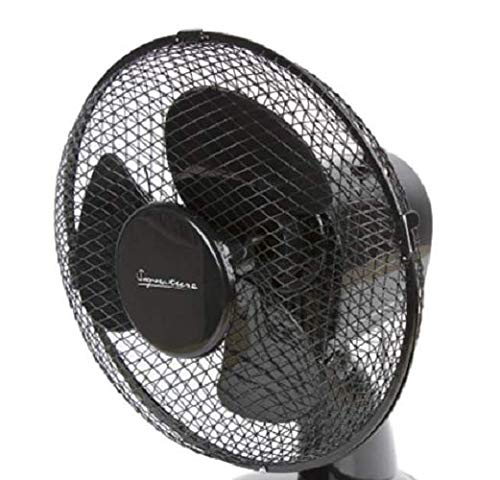Signature S40008B 9” Desk Fan - 2 Speed Oscillation | Adjustable Tilt | Black Plastic 8