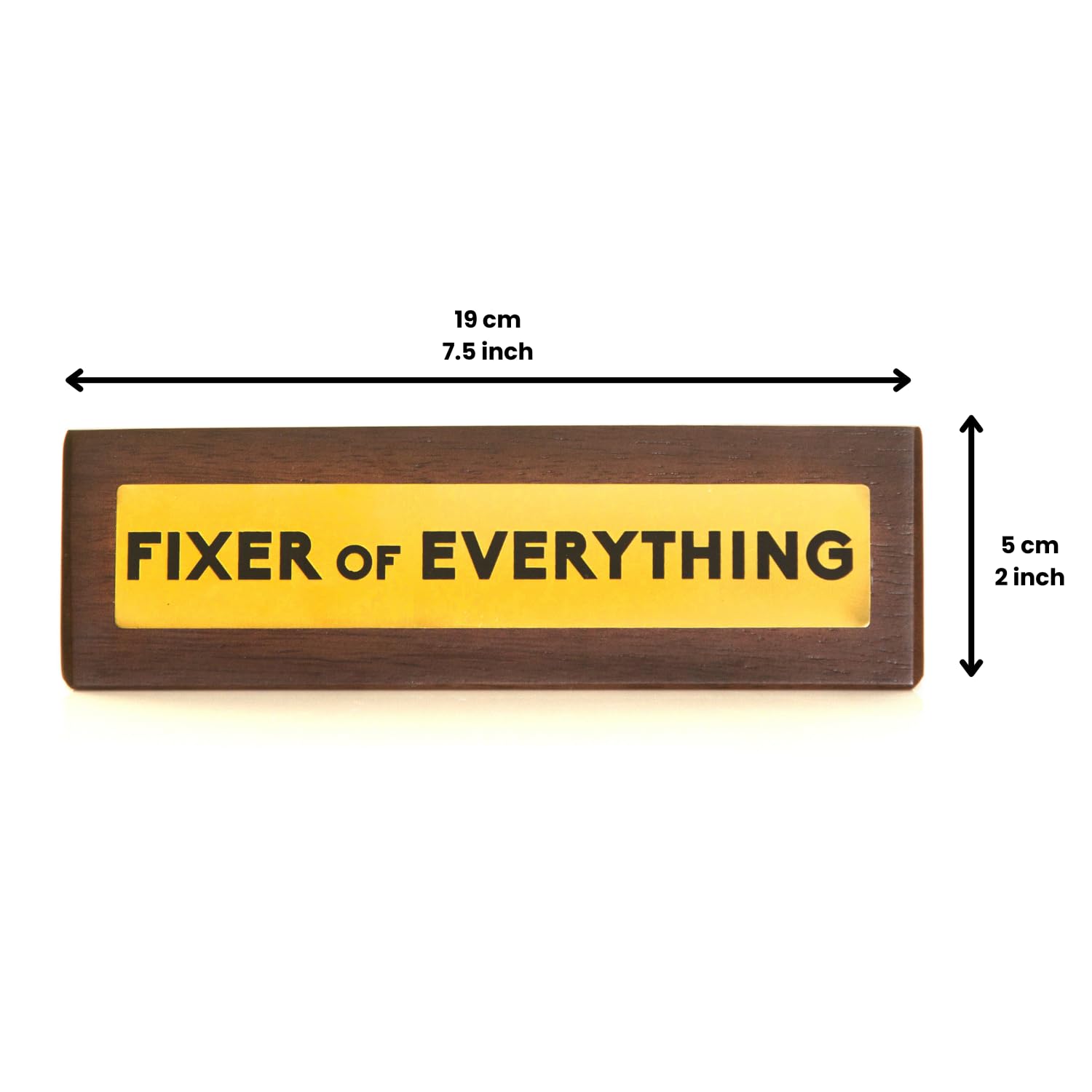 Boxer Gifts Fixer of Everything Novelty Wooden Desk Warning Sign | Office Humour Gift | Brown 3