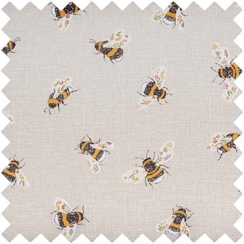 Hobby Gift Medium Sewing Basket - Embroidered Bee | Wood/Fabric | Includes Tray & Pincushion 2