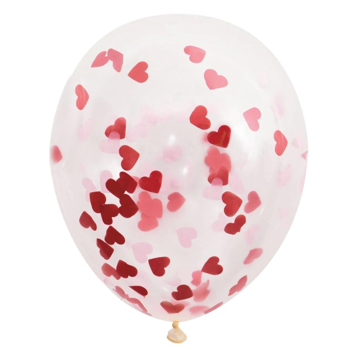 Unique Party 57081 - 16' Red and Pink Heart Valentine Confetti Balloons, Pack of 5