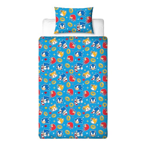 Sonic The Hedgehog Single Duvet Cover Set | Reversible Polycotton | UK Size 135x200cm 3