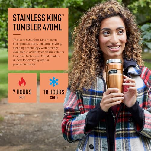 Thermos Stainless King Travel Tumbler - 470 ml Copper | Keeps Hot 7 Hrs, Cold 18 Hrs