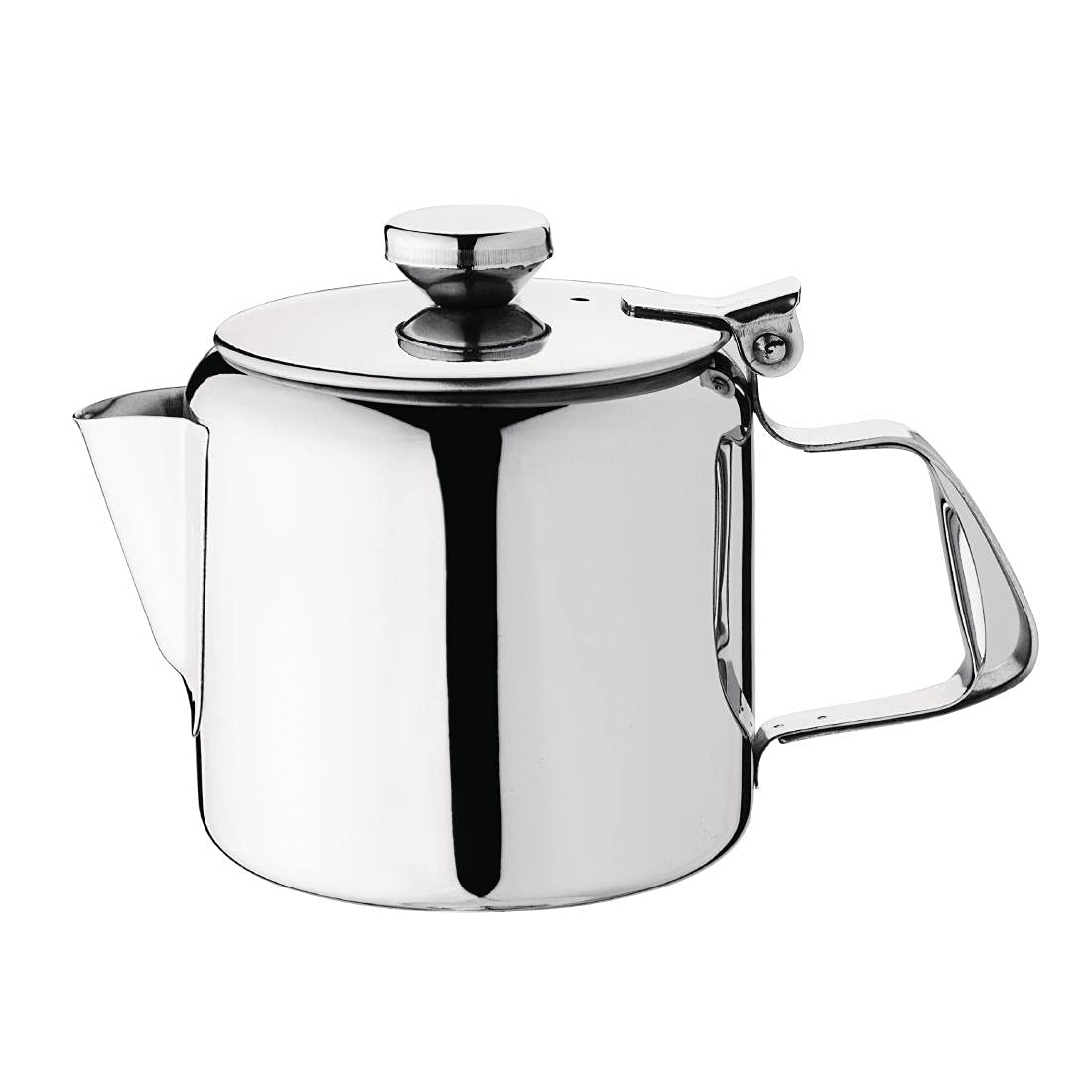 Olympia Concorde Kyusu Teapot - Stainless Steel, 410ml (14oz) Capacity, Silver Finish