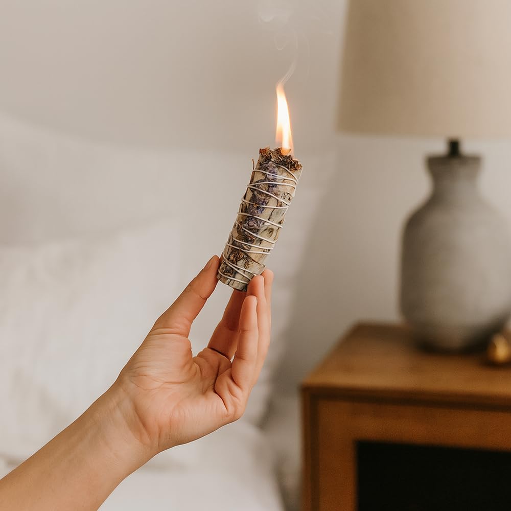 VIE White Sage and Lavender Smudge Stick - Energy Renewal & Purification | Pack of 1 4
