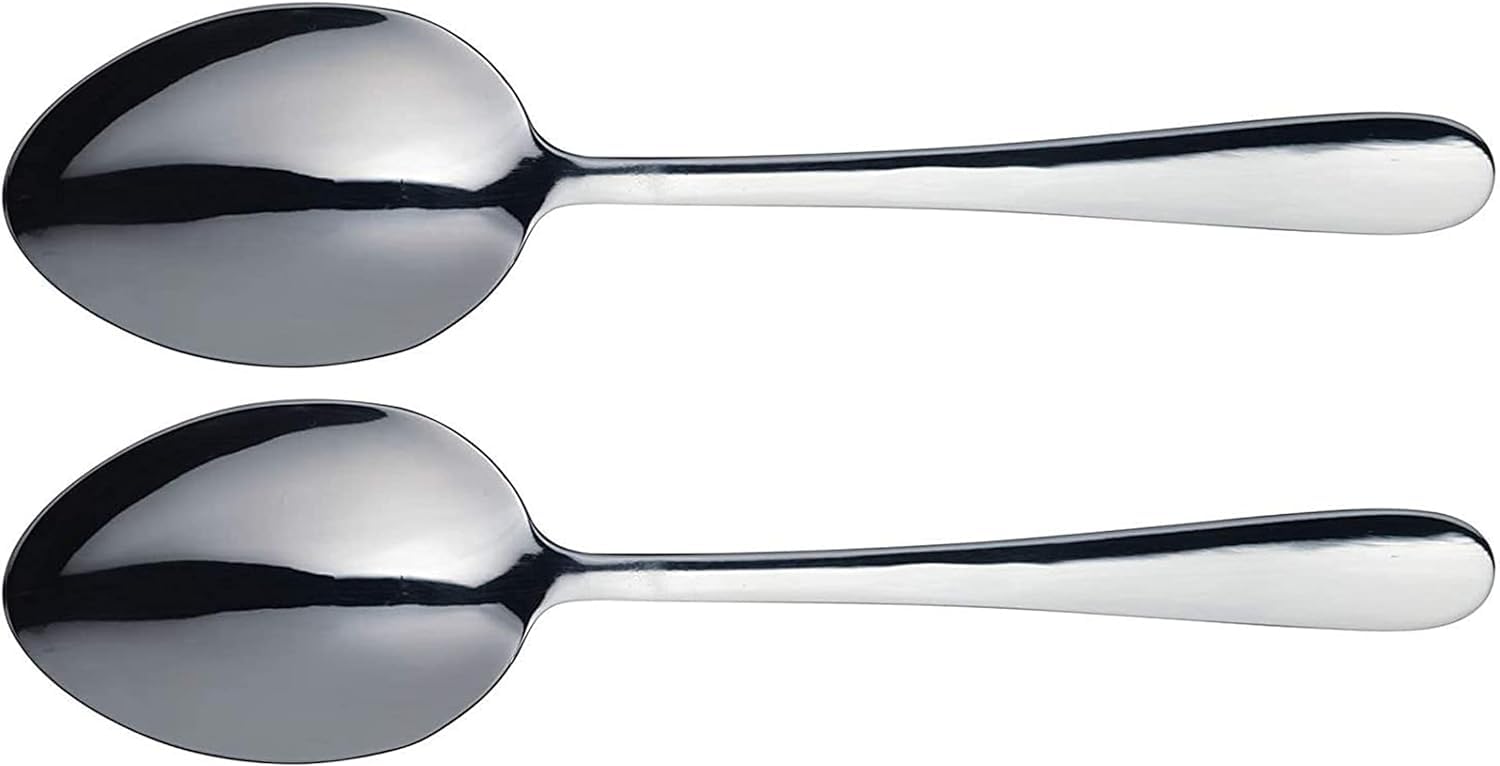 MasterClass Stainless Steel Serving Spoons - 2 Piece Set, 23.5 cm Length | Dishwasher Safe 6