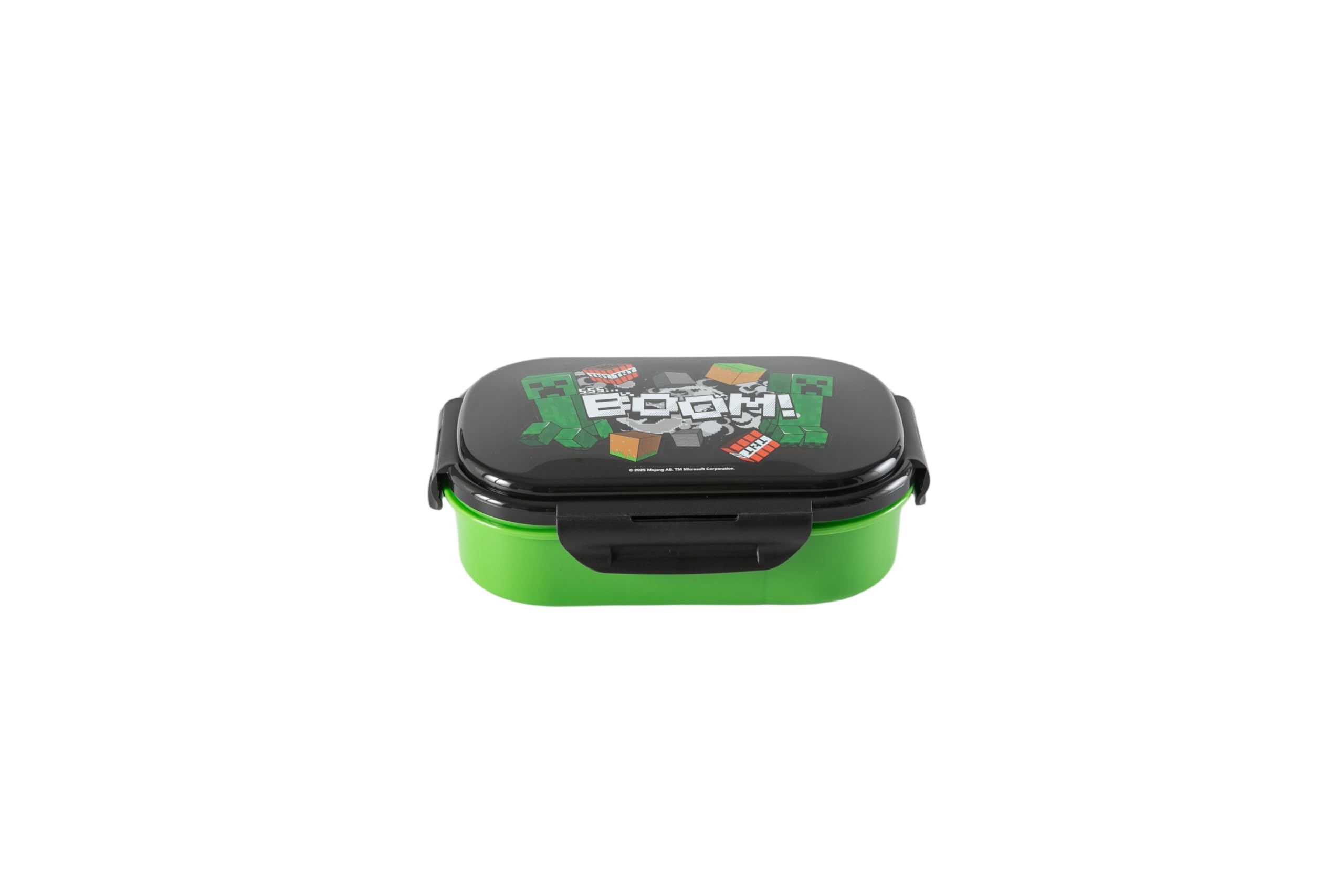 HOX Minecraft Creeper BOOM Bento Lunch Box with Spork | 2 Compartments | Leak-Proof Seal 6