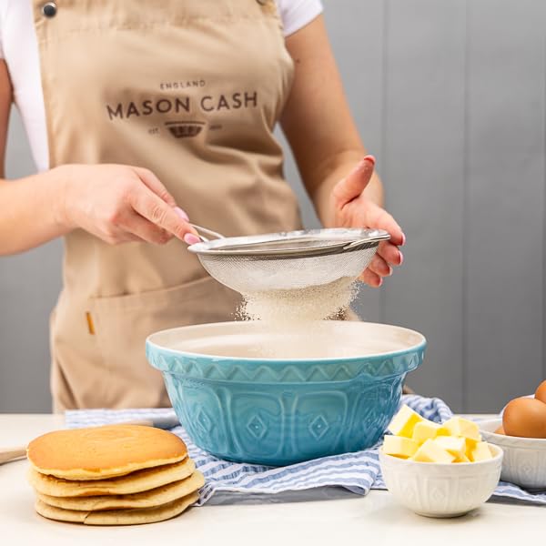 Mason Cash Colour Turquoise 2 Litre Mixing Bowl - Chip Resistant Earthenware | 24cm 2