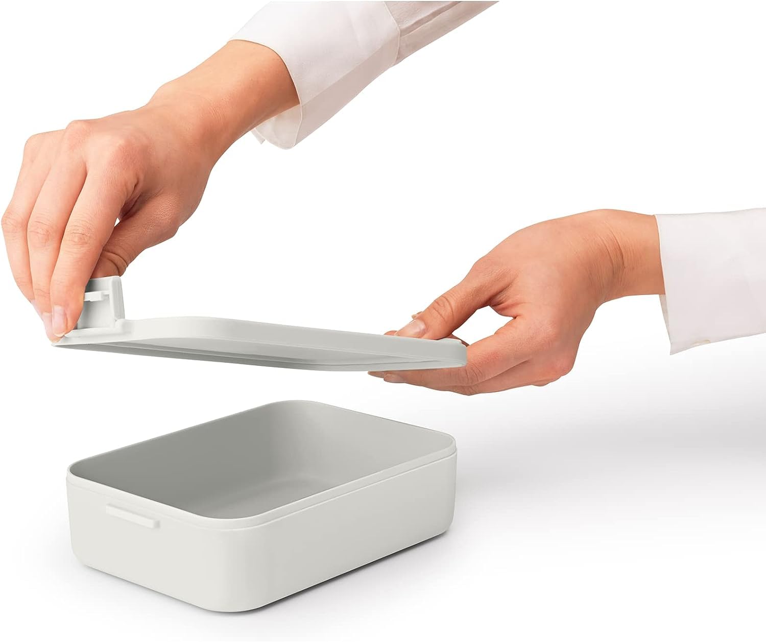 Brabantia Make & Take Lunch Box - 1.1L Medium | BPA-Free | Microwave & Freezer Safe | Light Grey 4