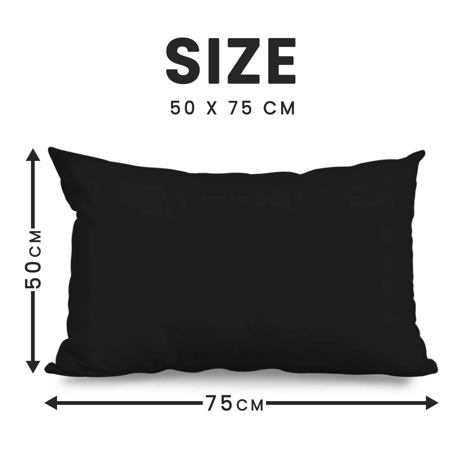 Super Dreamer Microfiber Pillow Cases - 2 Pack Black Housewife Style | 74x48 cm | 100% Polyester 6