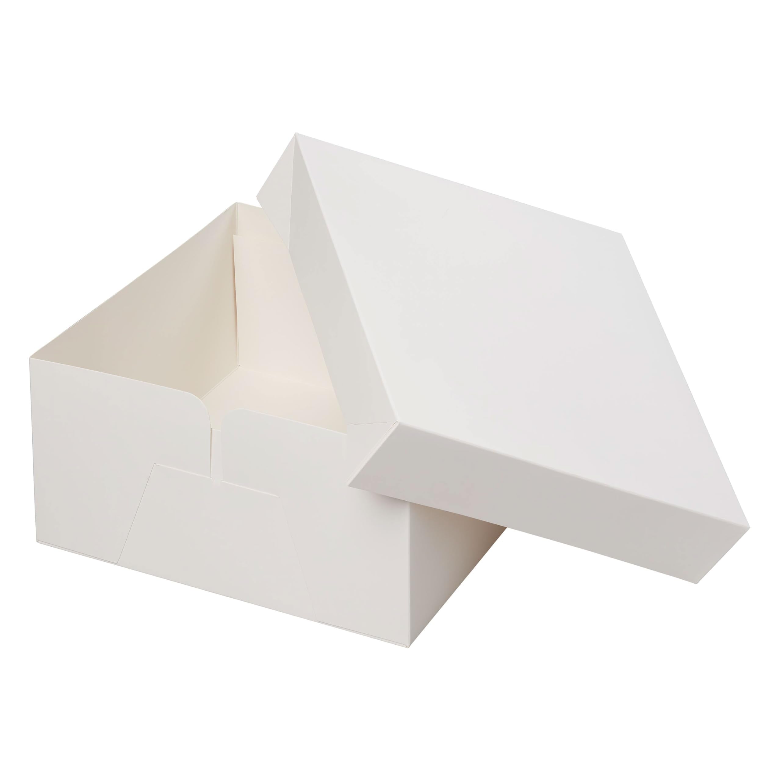 Tala White Cardboard Cake Box - 10 x 10 x 6 Inch | Sturdy Storage & Transport for Cakes and Pastries 1