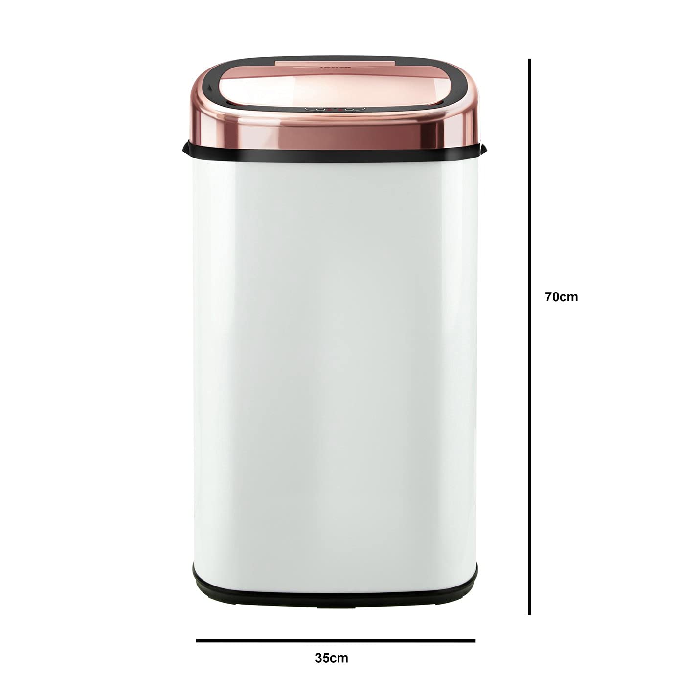 Tower T80904RW Kitchen Bin with Sensor Lid | 58L Capacity | Stainless Steel 6