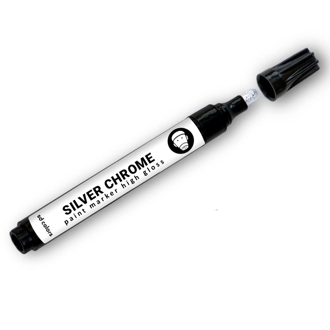 SD COLORS Paint Marker - Silver Chrome Finish | 3mm Tip | High Gloss | UV Resistant